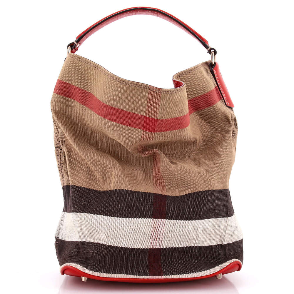 Burberry Medium Ashby Bag House Check Canvas